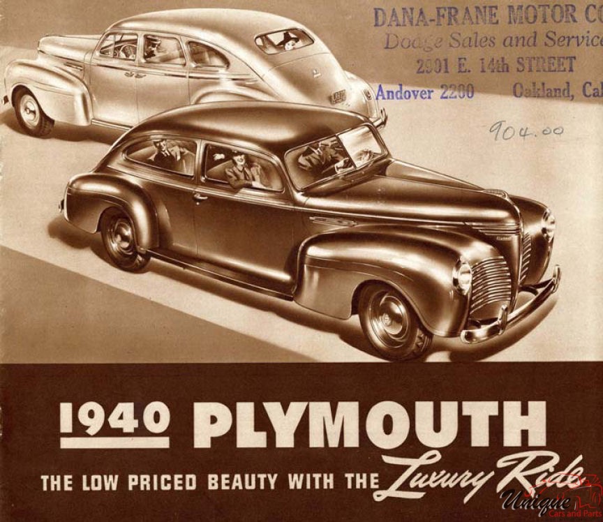 1940 Plymouth Brochure